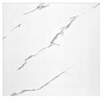  Fehér, szürkés modern márványmintás fényes falpanel, PUV-9, 60x60cm méretű, vízálló, strapabíró