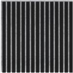 Marbet fekete lamella falburkolat szürke filc alappal 30x270 cm Woodline