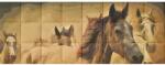 Kerma Design Lovak nyomtatott lovas festmény műbőr falvédő (200x75 cm)