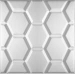  Polistar Hexagon fehér festhető falpanel (50×50 cm), hatszög mintás burkolat