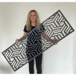  Fali dekorpanel, architektura, 50x150 cm, 3 mm HDF - FP8 fa antracit falburkolat