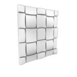  MYWALL RUBIK kocka fehér festhető polisztirol falpanel, modern falburkolat (60x60cm)
