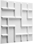 Wallart Europe B. V Wallart Tetris - Tetrisz vonalak mintás 3D környezetbarát falpanel, festhető 50x50 cm