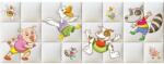 Kerma Design Happy animals vidám állatok design nyomtatott műbőr falvédő (200x75 cm), ágy mögé falburkolat