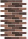 AMK - barna falburkolat MIX-300 téglamintás falpanel 99, 5 cm x 125 cm