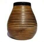  Rusztikus barna kerámia mate tök (Calabaza) 330 ml