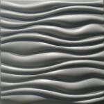  Polistar Flow szürke hullámos polisztirol falpanel (50x50cm), dekor burkolat