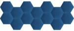 Kerma Design Kerma extra sötét kék színű falvédő hatszög falpanelekből - Inka 808