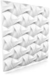  MYWALL KOK fonott mintás festhető fehér falpanel, polisztirol burkolat beltéri (60x60cm)