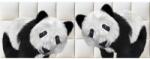 Kerma Design Panda állatos design gyerekszoba nyomtatott műbőr falvédő (200x75 cm)