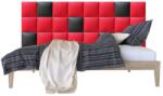 Kerma Design Műbőr falvédő-10 piros fekete falpanelek faldekoráció (200x75 cm)
