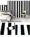  3043 zebra csíkos fekete-fehér öntapadós tapéta 45cm széles