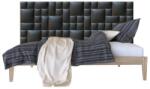 Kerma Design Fekete Falvédő burkolat, falvédő-30 faldekoráció, falvédő ágy mellé (200x75 cm)