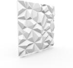  MYWALL DIAMOND fehér festhető gyémánt falpanel, modern hungarocell burkolat beltérre (60x60cm)