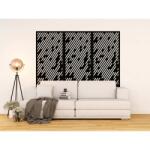  Fali dekorpanel, Vektor minta, 50x150 cm, 3 mm HDF - FP15 fekete színű fa falburkolat