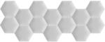 Kerma Design Kerma extra fehér színű falvédő hatszög falpanelekből - Melody 001