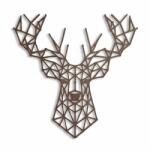  Fali dekoráció, szarvas , 47, 5x47, 5 cm, 3 mm HDF - Dió színű fa falburkolat FPD-11