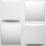  Polistar Pillow festhető fehér design polisztirol panel, modern burkolat szobába (50x50cm)