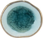 Clayre & Eef Buton mobilier ceramica turcoaz auriu Ø 4x3 cm / S4 cm (64990)