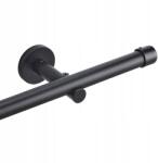  Egyszeres fekete fém Curtain 140 cm, 20 mm-es fekete Curtain ablakra (G3987)