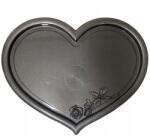 MartineX Szív Mécsestartó Alap síremlékhez Viasz elleni védelem Grafit (Podstawka pod znicz)