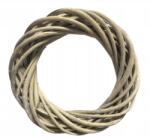 MartineX Fonott koszorú, szürke, rattan, 25cm külső átmérő (koło 25 cm)