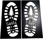  Dekoráció Sablon Lábnyom Mikulás Cipő Mesterséges Hó Karácsony (UN)