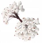 EdiBazzar Mű Jegenyebogyó, karácsonyi dekoráció, fehér, 100db (Sztuczna Ozdobna Biała Jarzębina Świąteczna)