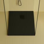 Foglia Cadita de dus patrata, din compozit, neagra, 80x80 cm, Foglia Square (640419082033FOG-Square)