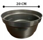 MartineX Pvc Kaspó Grafit Fedél Ikebana Fi 20CM Nád Kompozíciók Tál Gazon (DONICZKA FI 20 CM)