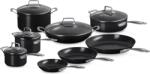 Le Creuset Set de oale și tigăi Le Creuset, antiaderente, din aluminiu, negru, 8 piese (51827000010098)