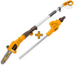 INGCO Akkus magassági sövény 460 mm és ágvágó 200 mm 0-400 mm 20 V (1 x 2, 0 Ah akku + töltő) (P-CPTS201681)