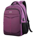 TOO 15, 6" USB portos lila hátizsák