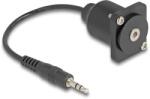 Delock D-típusú kábel 3, 5 mm 3 tűs sztereo jack apa anya fekete 20 cm (88150) (88150) - firstshop