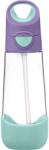 b.box Bottle with Straw kulacs szívószállal Lilac Pop 600 ml