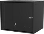 S-Link Rackszekrény - 9U 19" fali (400x530x400mm, Flatpack, fekete) (40967)