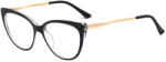 Techsuit Anti-Blue Light Glasses Techsuit Reflex Metal (F5018-C72) - Cat Eye - Dark Black