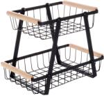 Vilde Gyümölcskosár. Vilde. Fém. 2 szint. Fekete (229096)