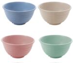 TOO KT-106 5db-os vegyes színekben búzaszalma műanyag tál szett, 17×9 cm (BB392279)