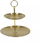 Gastro Két szintes tálaló, fém, arany, magasság: 200 mm, hossz: 140 mm, szélesség: 140 mm