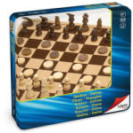  Sakk és dáma játék - fémdobozos - tarsasjatekrendeles