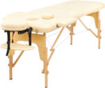 4FIZJO 2 zónás fa összecsukható Masszázságy, 213x60cm - Bézs (P-5907739318350)