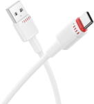 BOROFONE Cablu de Incarcare Premium, USB la USB-C, 3A, 1m - Borofone Beneficio (BX110) - White (KF2357160) - vexio