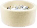  Száraz medence 90x40 Teddy bézs 300 labdával: átlátszó, fehér, gyöngyház, szürke, világos arany