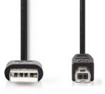 Nedis ccgl60101bk30 usb2.0, usb a - b kábel, 480mbs, hossz 3m CCGL60101BK30 (CCGL60101BK30)