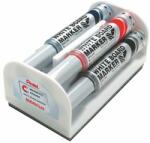 Pentel Táblamarker készlet, 6 mm, kúpos hegy, PENTEL Maxiflo, 4 különböző szín