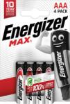 Energizer Elem, AAA mikro, 4 db, ENERGIZER Max - oneclick