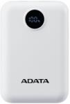ADATA C100 Digital Display 10000mAh PowerBank White (PC10022-12WH) - oneclick