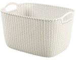 Keter Kötött hatású kosár, L méret, CURVER Knit, fehér