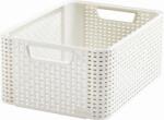 Keter Rattan hatású kosár, 18l, törtfehér, CURVER Style M